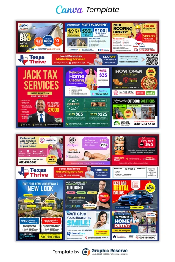 12×9 Shared Cost Co-Op EDDM Postcard – Canva Template - Image 3