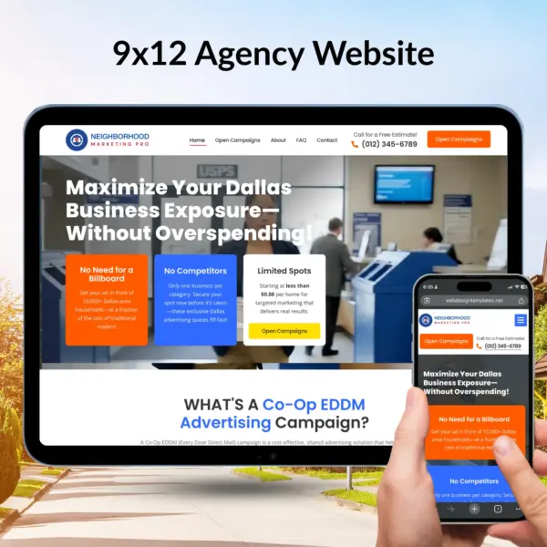 9x12 Agency Website Template